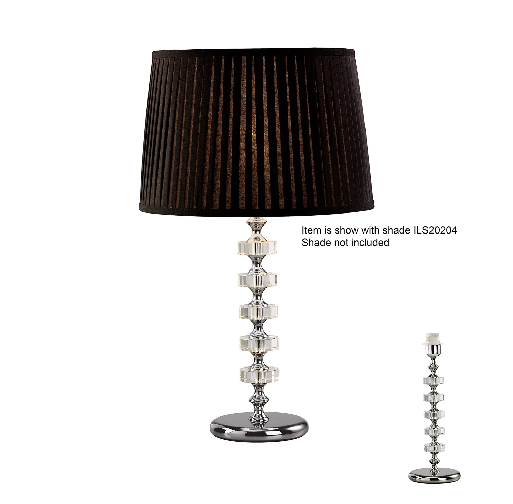 Elenor Crystal Table Lamps Diyas Base Only Lamps